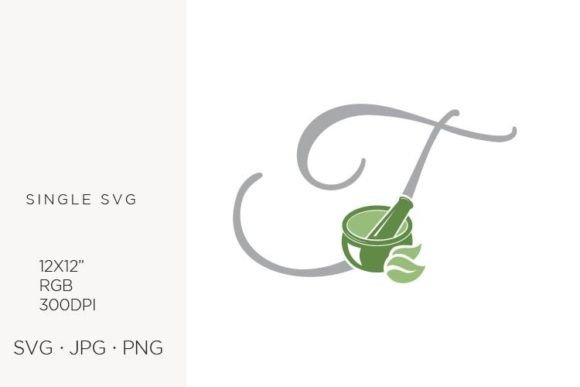 Blending Tradition with Typography: The Creative Power of the Mortar and Pestle, Spice, and Letter T Design