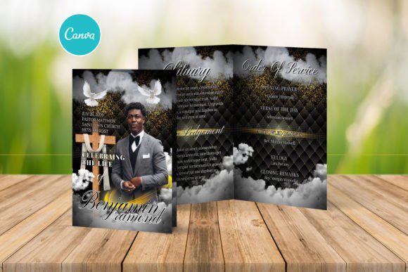 Creating a Meaningful Tribute: A Guide to the 4-Page Black Funeral Program Canva Template