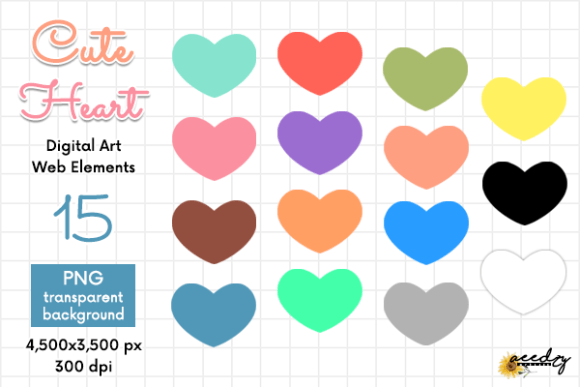 Cute Hearts Set: Elevating Digital and Physical Design Projects