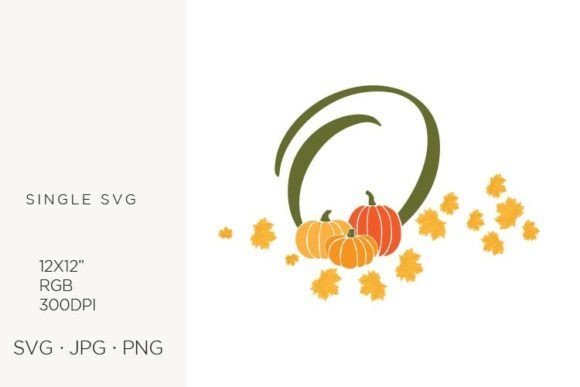 Designing with Purpose: The Versatility of O Letter, Autumn Leaves and Pumpkin Clipart