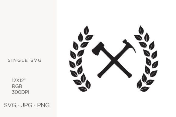 Designing with Symbolism: The Axe and Hammer Inside Laurel Leaves Fram for Modern Visual Identity