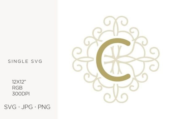 Elevating Design with the Letter C Swirl Ornamental Monogram