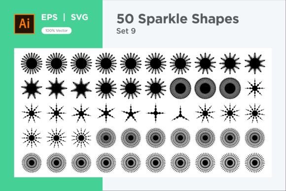 Enhancing Digital Design with Sparkle Shape Symbol Sign V3-50 -9