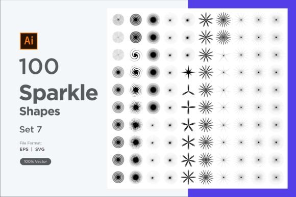 Enhancing Visual Appeal with Sparkle Shape Symbol Sign V3-100 -7
