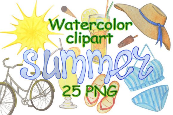 Evaluating Watercolor Clipart SUMMER for Digital and Print Design Projects