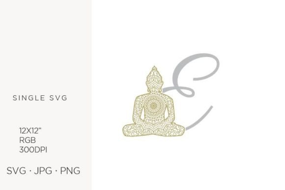 Golden Buddha Monogram Letter E: Elevating Design with Spiritual Elegance