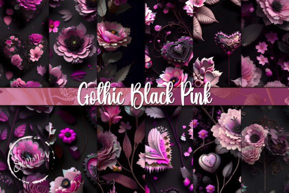 Gothic Black Pink Floral Seamless Pattern: A Guide to Stylish Design