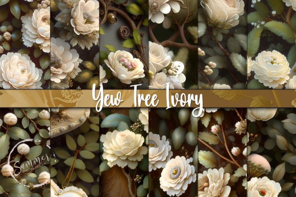 Ivory Roses: Floral Seamless Patterns