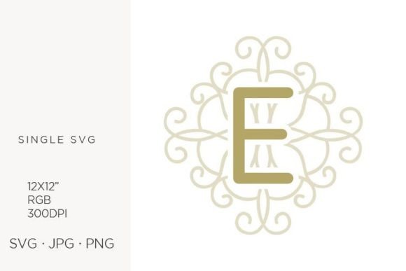 Letter E, Swirl Ornamental Monogram: A Versatile Design Asset for Creators and Brands