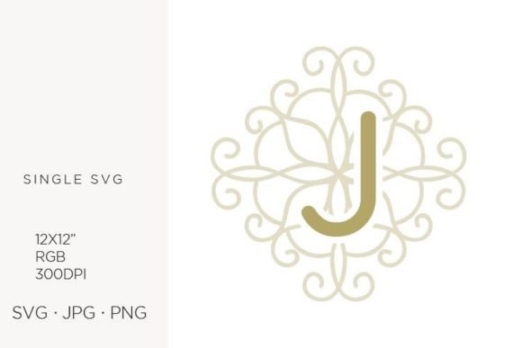 Letter J, Swirl Ornamental Monogram: A Versatile Digital Asset for Creative Projects