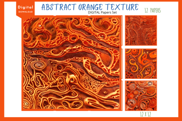 Mastering Visual Impact with Abstract Orange Texture Digital Papers