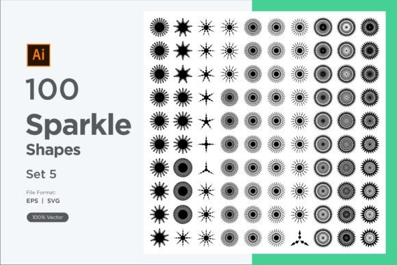 Sparkle Shape Symbol Sign V3-100 -5 Guide