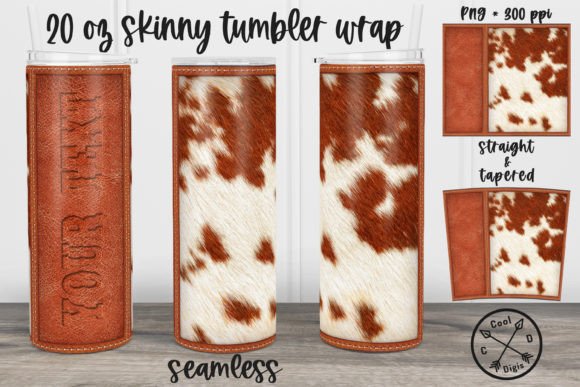 Strategic Branding with Cowhide Print Leather Seamless Tumbler Designs