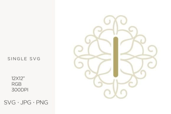 Unlocking Creative Potential with the Letter I Swirl Ornamental Monogram Vector