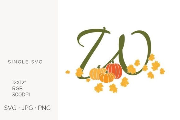 W Letter, Autumn, Leaves and Pumpkin: Elevating Seasonal Design with High-Resolution Vector Art