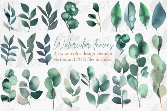 Watercolour Eucalyptus and Green Leaves: A Guide to Professional Design Application